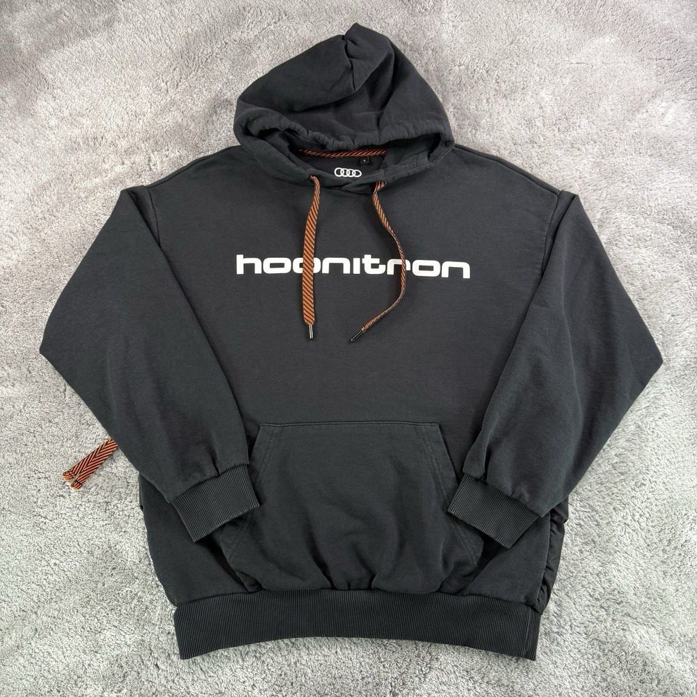 Audi Hoonitron Hoodie Mens S Black Pullover Hooded Sweatshirt Graphic Logo